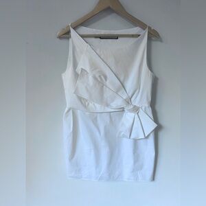 Aquilano Rimondi White blouse with bow  sleeveless top cotton blend